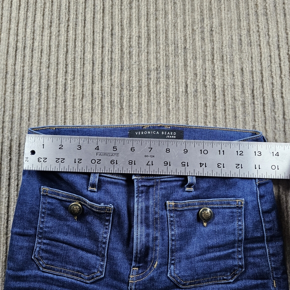 Veronica Beard Jeans Carson Ankle Flare High Rise Tide Down Women's 26 - Picture 4 of 11